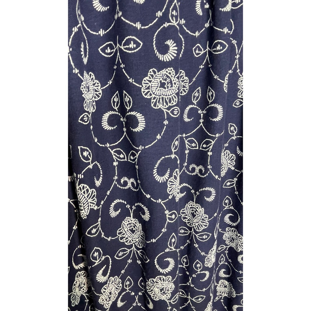 Holo Holo Hawaii Muumuu Dress Vintage Boho Cottagecore Blue Floral Cotton 16 - Picture 7 of 11